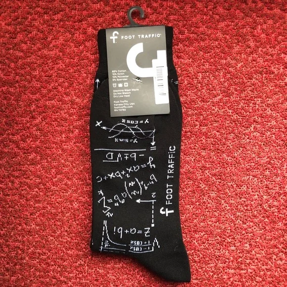 Men's Math Equation Socks Science ModCloth Hot Topic - Picture 4 of 5